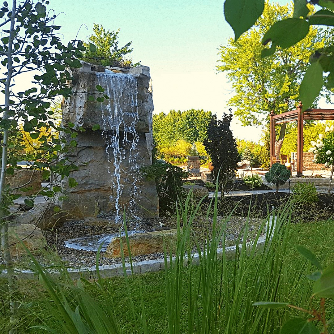 Custom rock features can be incorporated into your outdoor living space